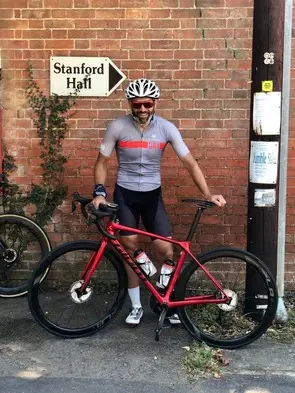 Matthew out on a training ride for his fundraising cycle event