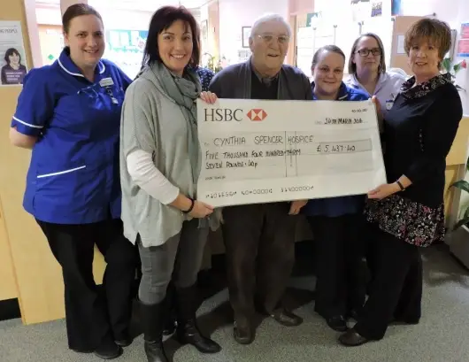 Cheque presentation from 'Jenny's moments'