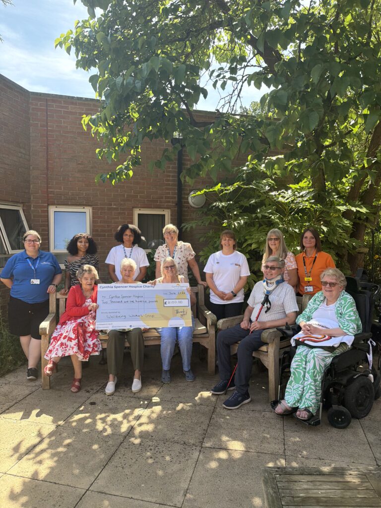 Wellbeing walkers cheque presentation